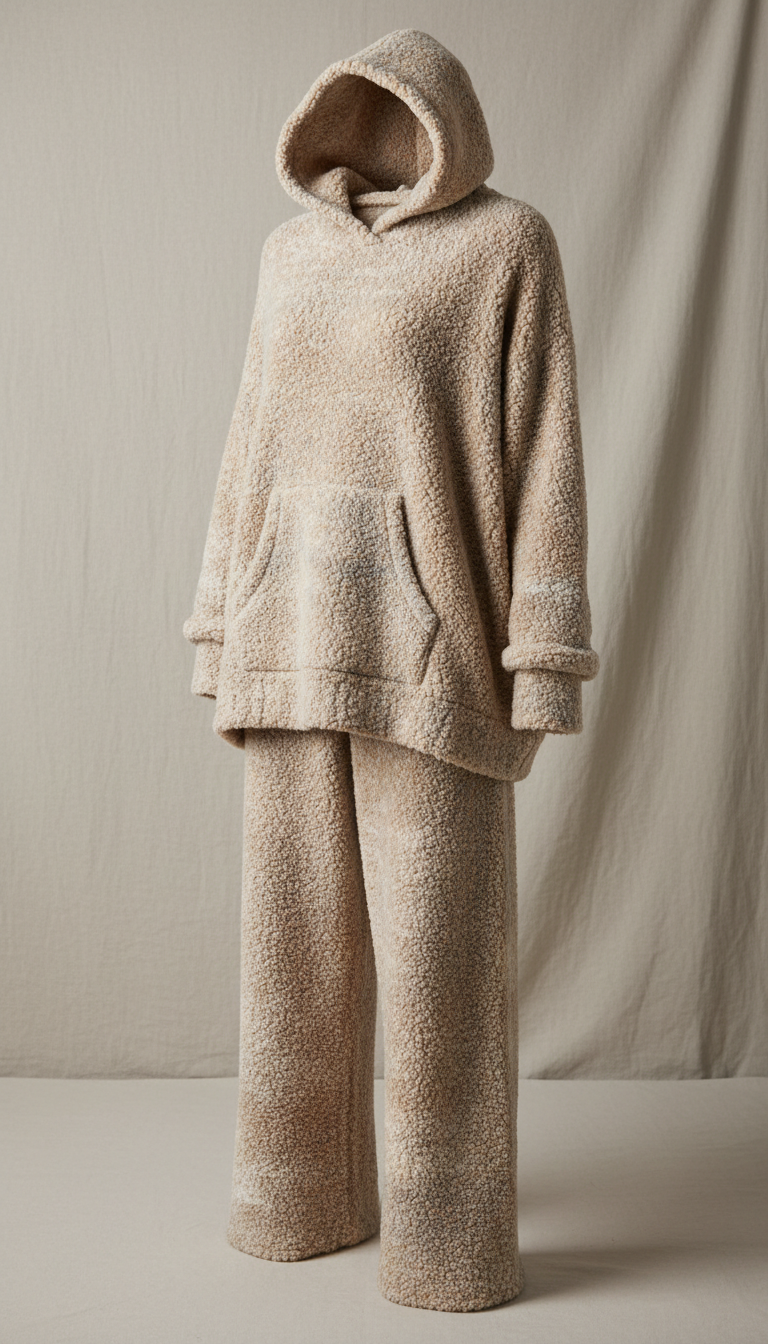Warm Sand Plush Loungewear Set